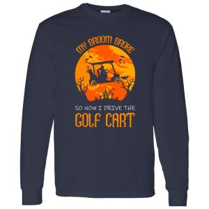 Golf Cart Witch Graphic Halloween Shirt