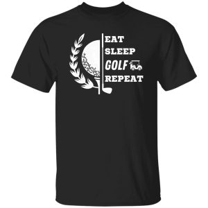 Eat Sleep GOLF Repeat Boys Girls Golfing Shirt