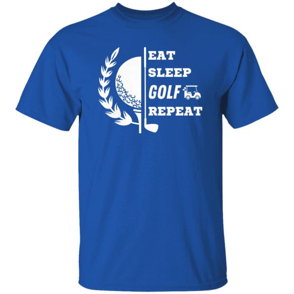 Eat Sleep GOLF Repeat Boys Girls Golfing Shirt