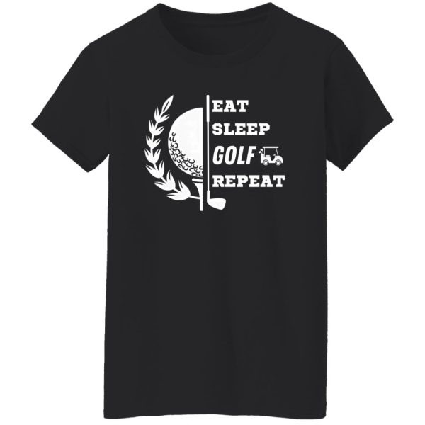 Eat Sleep GOLF Repeat Boys Girls Golfing Shirt