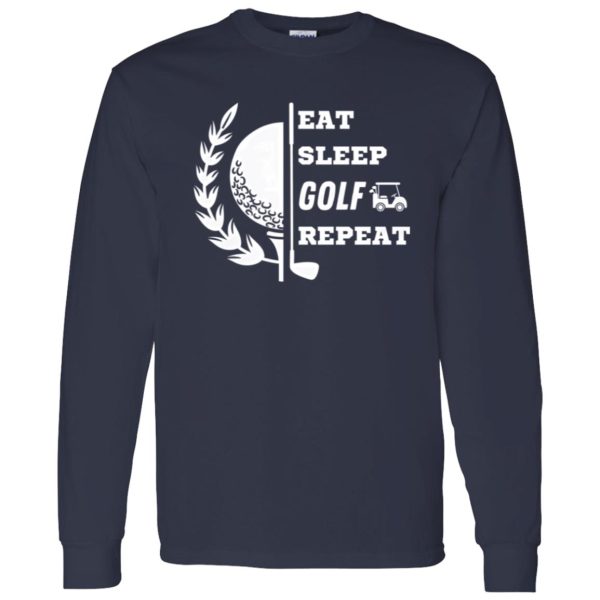 Eat Sleep GOLF Repeat Boys Girls Golfing Shirt