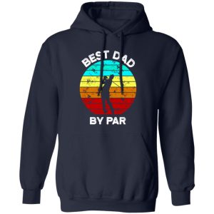 Best Dad By Par Vintage Sunset Golf Shirt