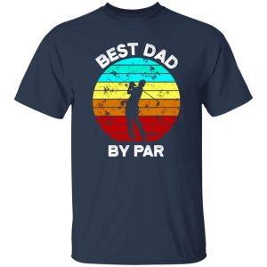 Best Dad By Par Vintage Sunset Golf Shirt