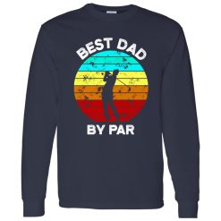 Best Dad By Par Vintage Sunset Golf Shirt