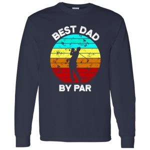 Best Dad By Par Vintage Sunset Golf Shirt