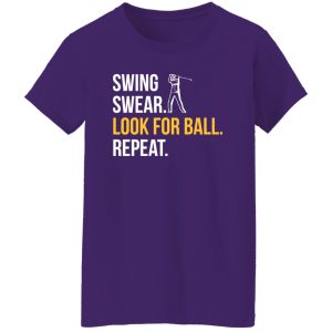 Swing Swear Look For Ball Repeat, Golf Shirt