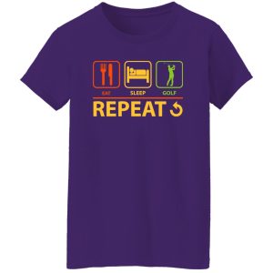 Top Gift for Dad Eat Sleep Golf Repeat Shirt