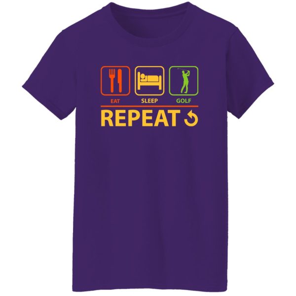 Top Gift for Dad Eat Sleep Golf Repeat Shirt