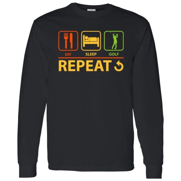 Top Gift for Dad Eat Sleep Golf Repeat Shirt