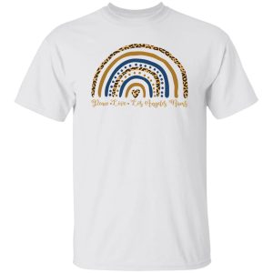 Peace Love Los Angeles Rams Rainbow Leopard for Football Lover Shirt