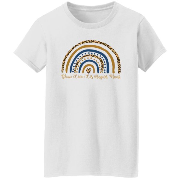 Peace Love Los Angeles Rams Rainbow Leopard for Football Lover Shirt