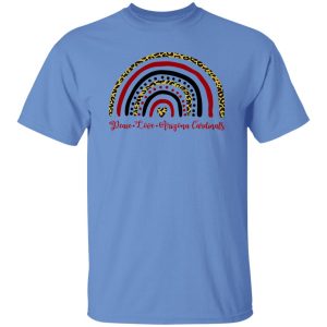 Peace Love Arizona Cardinals Rainbow Leopard for Football Lover Shirt