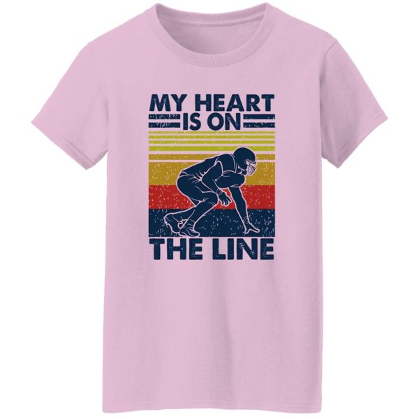 My Heart Is On The Line Football Lover Shirt