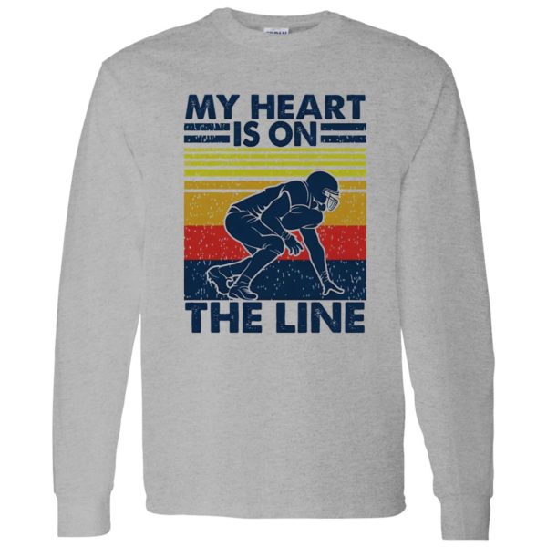 My Heart Is On The Line Football Lover Shirt