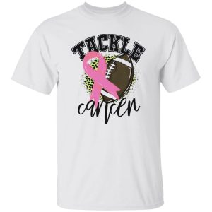 Breast Cancer Warrior Football Shirt, Tackle Cancer Leopard Shirt