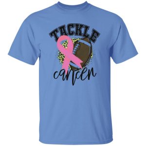 Breast Cancer Warrior Football Shirt, Tackle Cancer Leopard Shirt