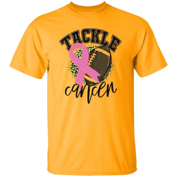 Breast Cancer Warrior Football Shirt, Tackle Cancer Leopard Shirt