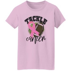 Breast Cancer Warrior Football Shirt, Tackle Cancer Leopard Shirt