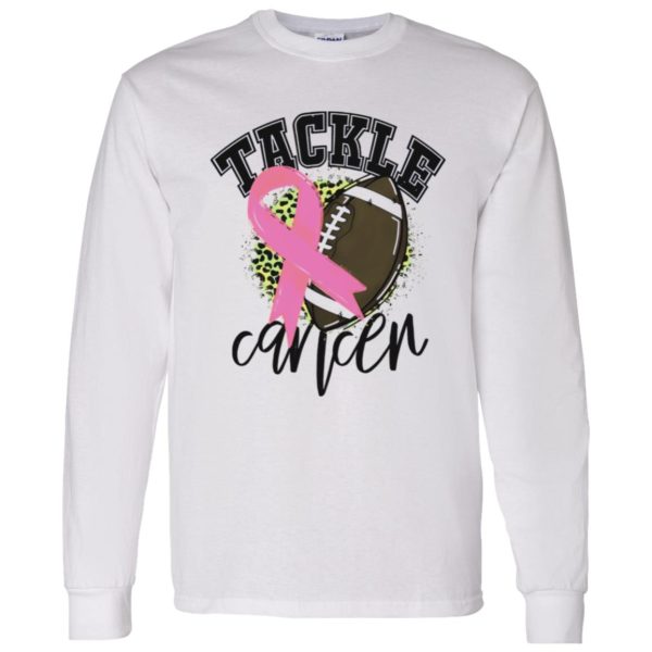 Breast Cancer Warrior Football Shirt, Tackle Cancer Leopard Shirt