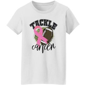 Breast Cancer Warrior Football Shirt, Tackle Cancer Leopard Shirt