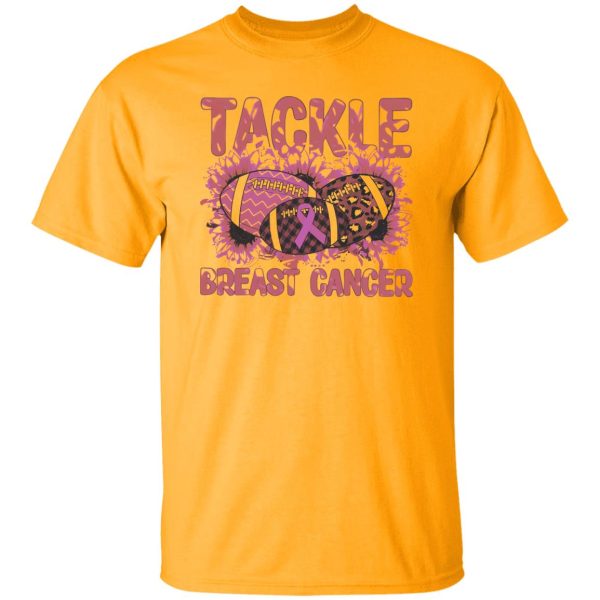 Breast Cancer Football Shirt, Tackle Breast Cancer Leopard Shirt