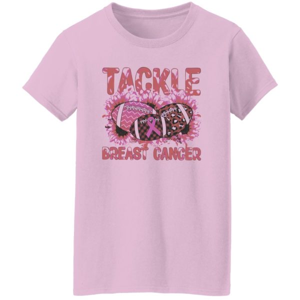 Breast Cancer Football Shirt, Tackle Breast Cancer Leopard Shirt