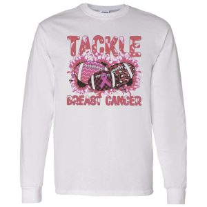 Breast Cancer Football Shirt, Tackle Breast Cancer Leopard Shirt