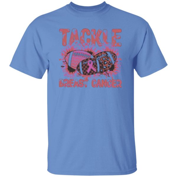 Breast Cancer Football Shirt, Tackle Breast Cancer Leopard Shirt