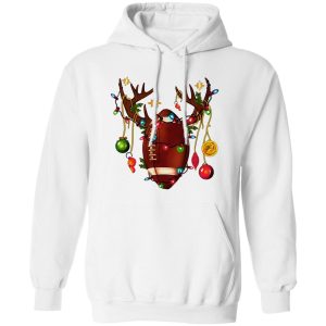 Football Ball With Reindeer Horns American Football Christmas Shirt