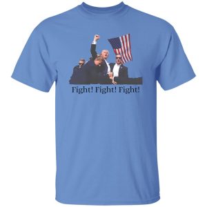 Trump Fight T-Shirt – Political Shirt Gift for Him Her American Flag Patriotic Fist Raised President 2024 Shirt