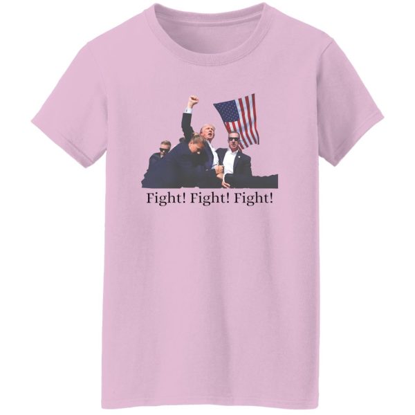 Trump Fight T-Shirt – Political Shirt Gift for Him Her American Flag Patriotic Fist Raised President 2024 Shirt