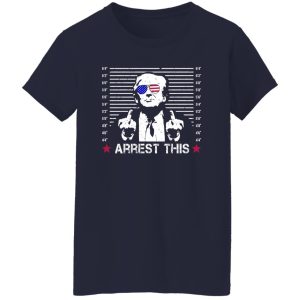 Arrest This Trump Middle Finger Shirt, Trump Mugshot T-Shirt, Donald Trump Shirt 2024 MAGA, Republican Shirt, Middle Fingers Blazin’ USA Tee Shirt