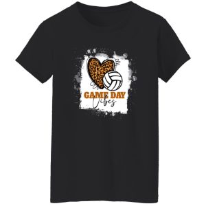 Game Day Vibes Leopard Heart Volleyball Shirt