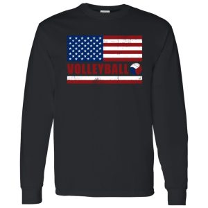 American Flag Volleyball For Sport Lover Shirt