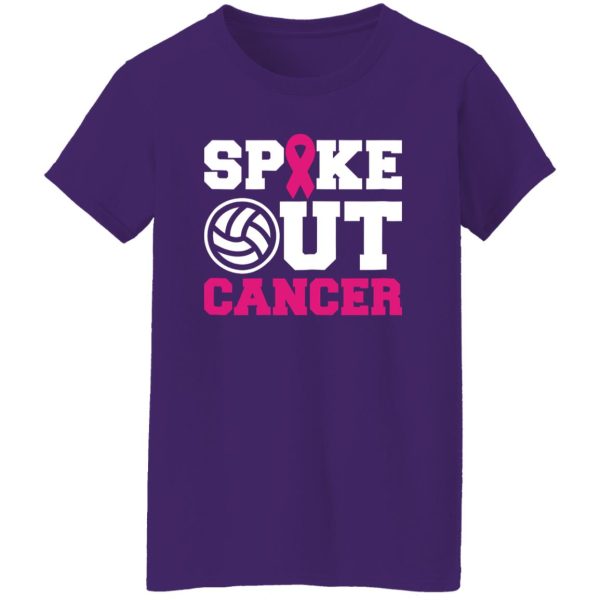 Volleyball Spike Out Cancer Shirt