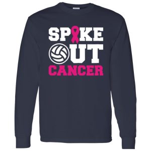 Volleyball Spike Out Cancer Shirt