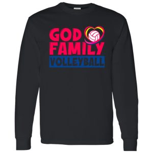 Volleyball Mom Shirt, God Family Volleyball Shirt