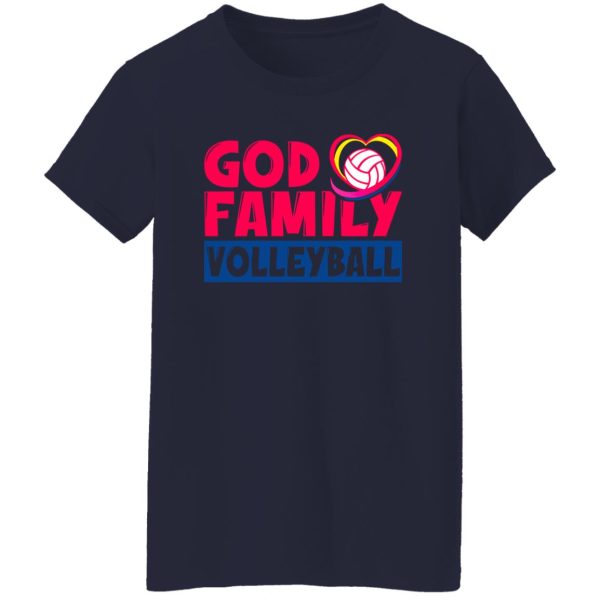 Volleyball Mom Shirt, God Family Volleyball Shirt