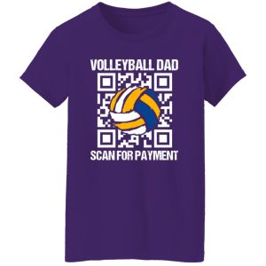 Volleyball Dad Scan for Payment QR Code Funny Design for Dad Shirt