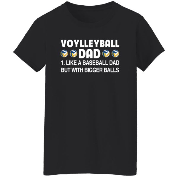 Volleyball Dad Like A Baseball Dad But With Bigger Balls For Father’s Day Shirt