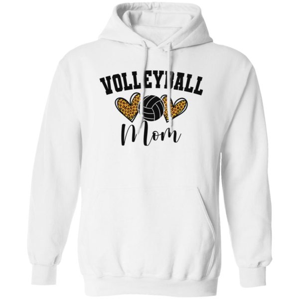 Volleyball Mom Shirt, Volleyball Mom Leopard Heart Shirt