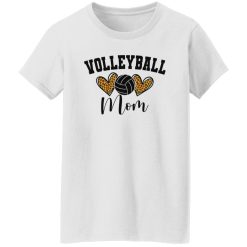 Volleyball Mom Shirt, Volleyball Mom Leopard Heart Shirt