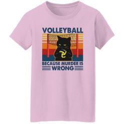 Volleyball Because Murder Is Wrong Black Cat Vintage Shirt