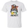 Momlife With Volleyball And Softball The Girl With Headband And Glasses Shirt