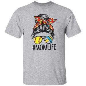 Momlife With Volleyball And Softball The Girl With Headband And Glasses Shirt