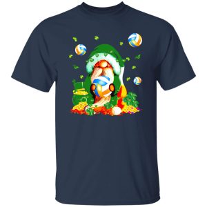 Gnomy Plays Volleyball Shamrock St Patrick Day Shirt