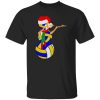 Funny Christmas Dabbing Volleyball Snowman Xmas Shirt