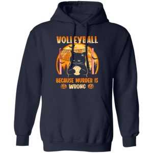 Halloween Grumpy Cat Volleyball Because Murder is Wrong Shirt