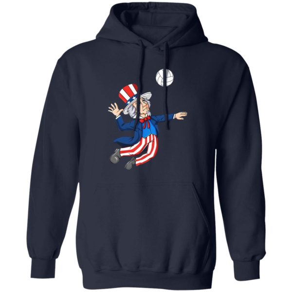 Uncle Sam Playing Volleyball American Flag For 4th Of July Shirt