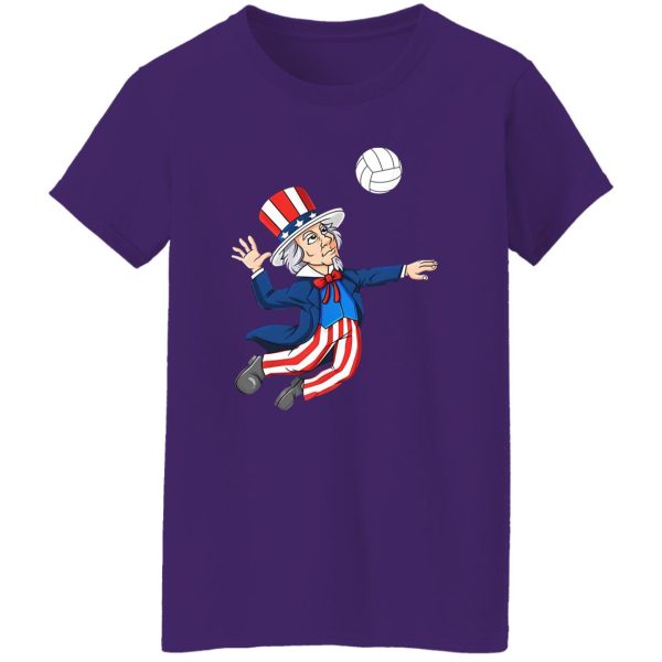 Uncle Sam Playing Volleyball American Flag For 4th Of July Shirt